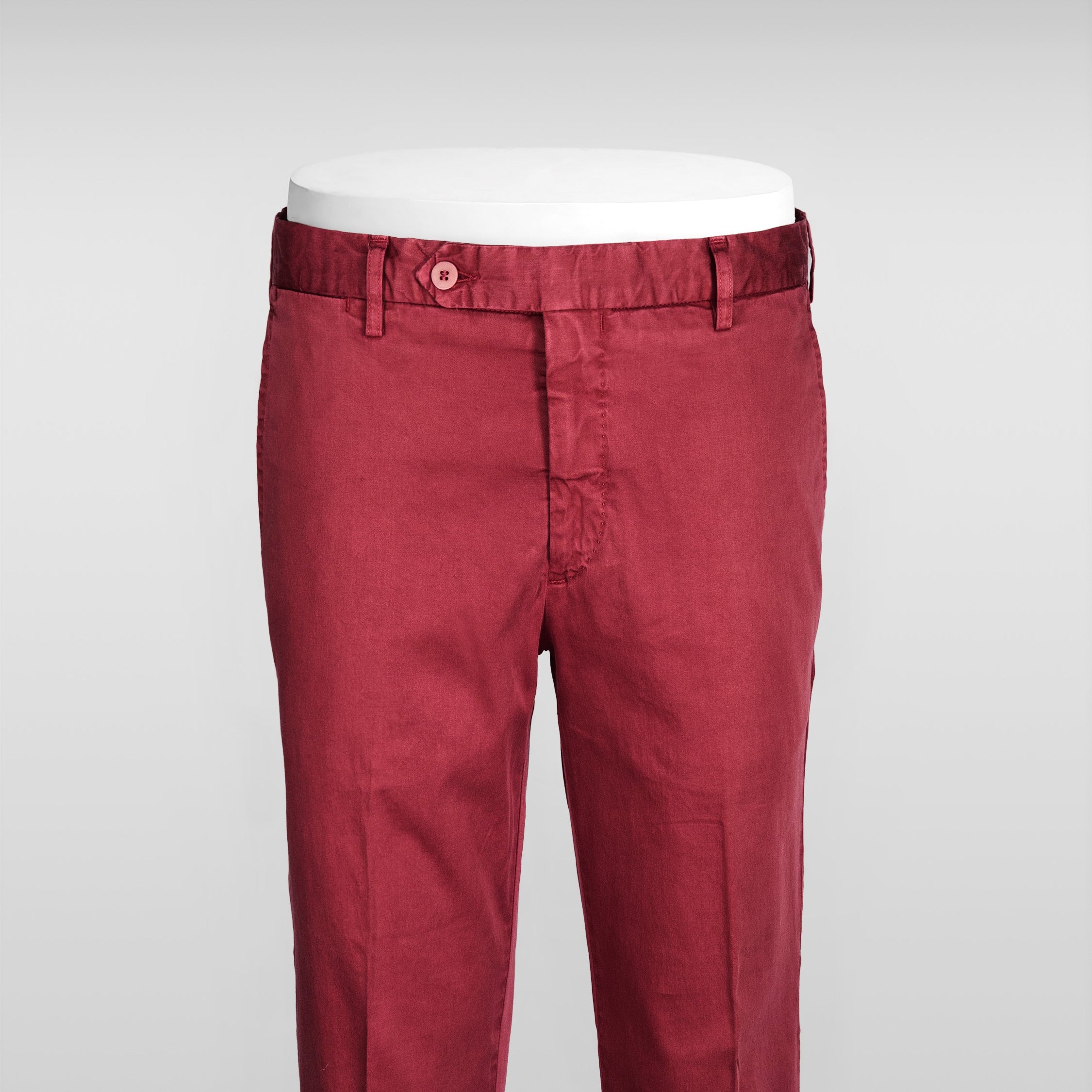 Pantaloni sportivi in cotone e seta satinato rosso scuro ESTATE