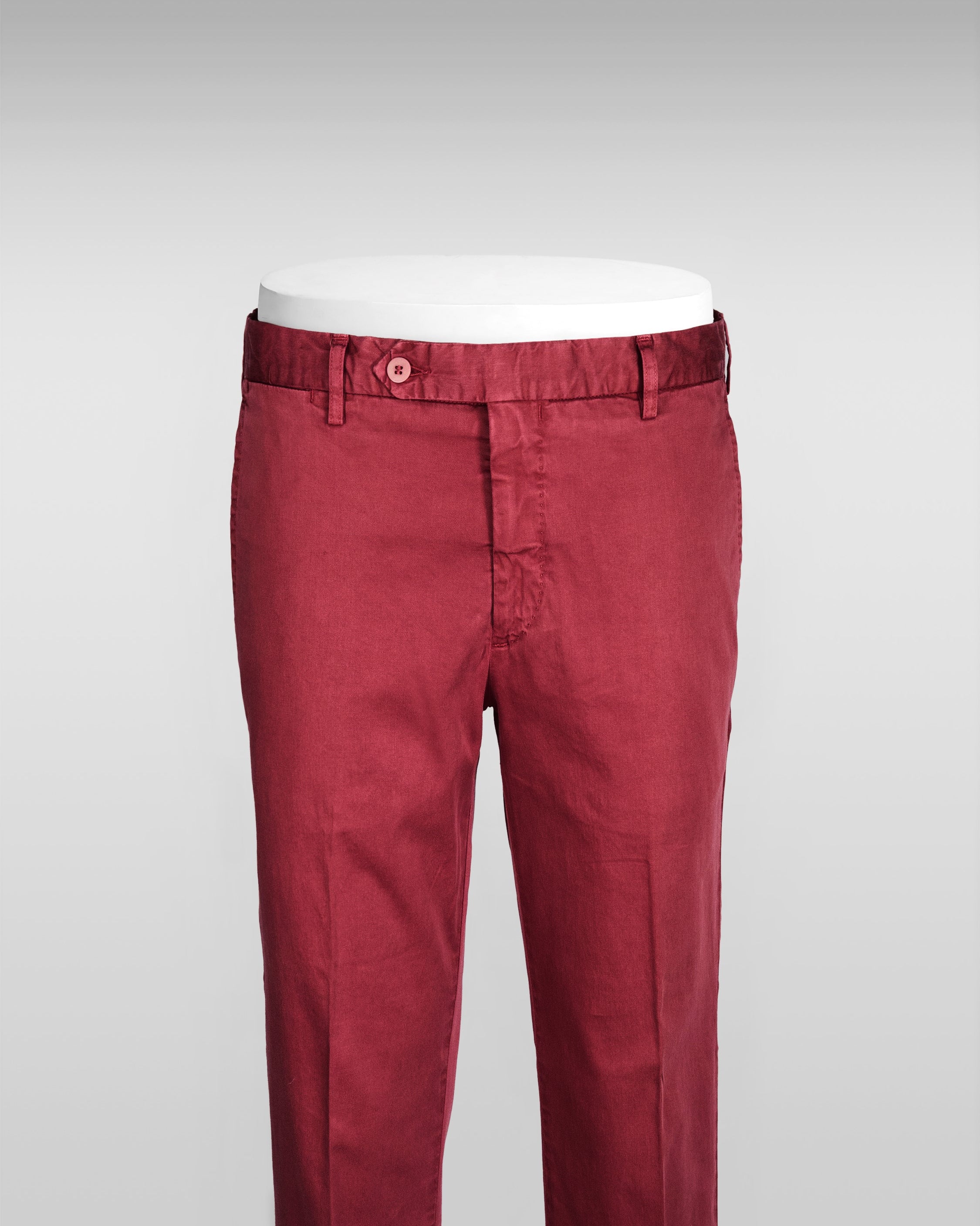 Dark Red satin cotton silk sport trousers SUMMER