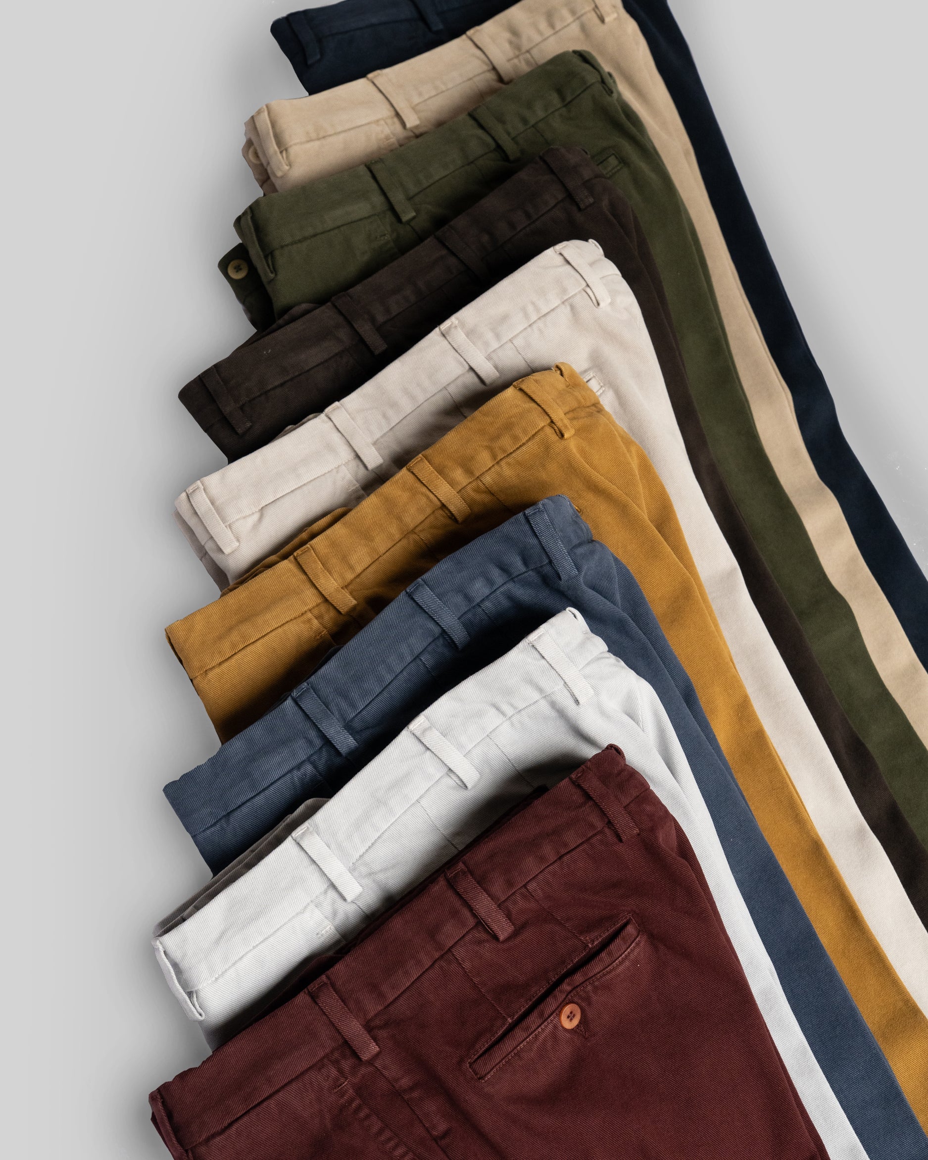 Slim fit trousers in sport cotton elastan – available in 9 colors