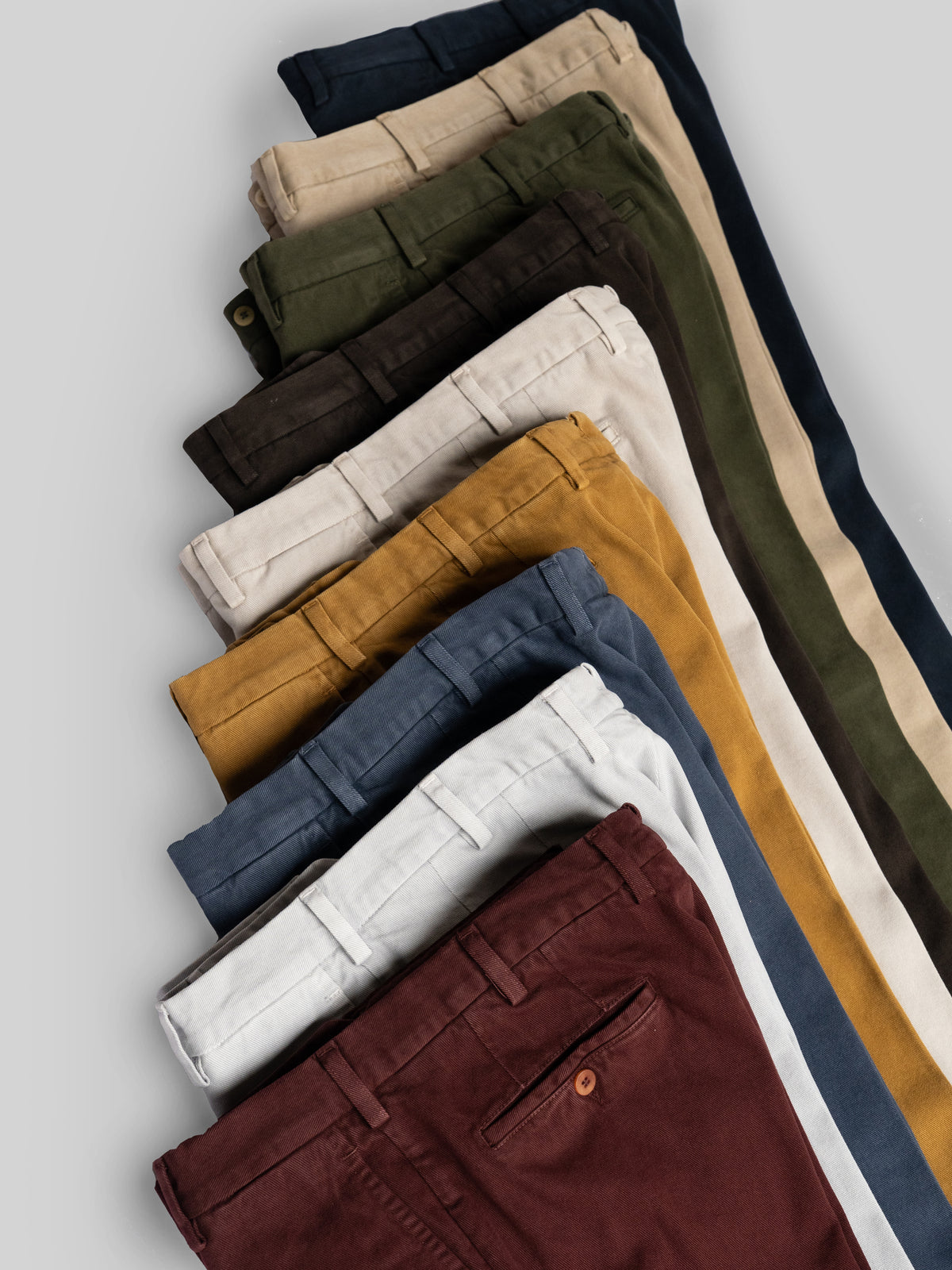 Slim fit trousers in sport cotton elastan – available in 9 colors