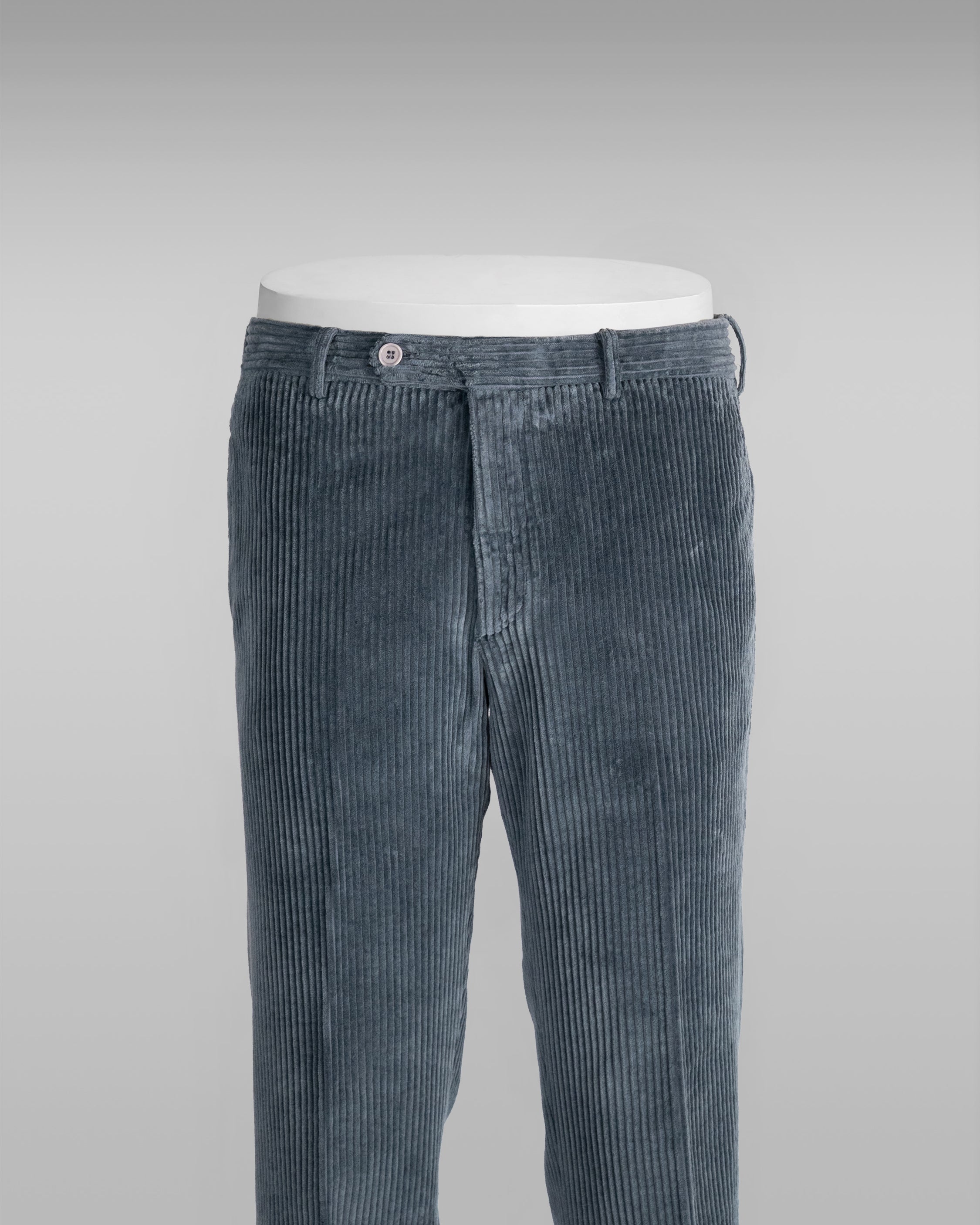 Denim blue corduroy big wale sport trousers WINTER