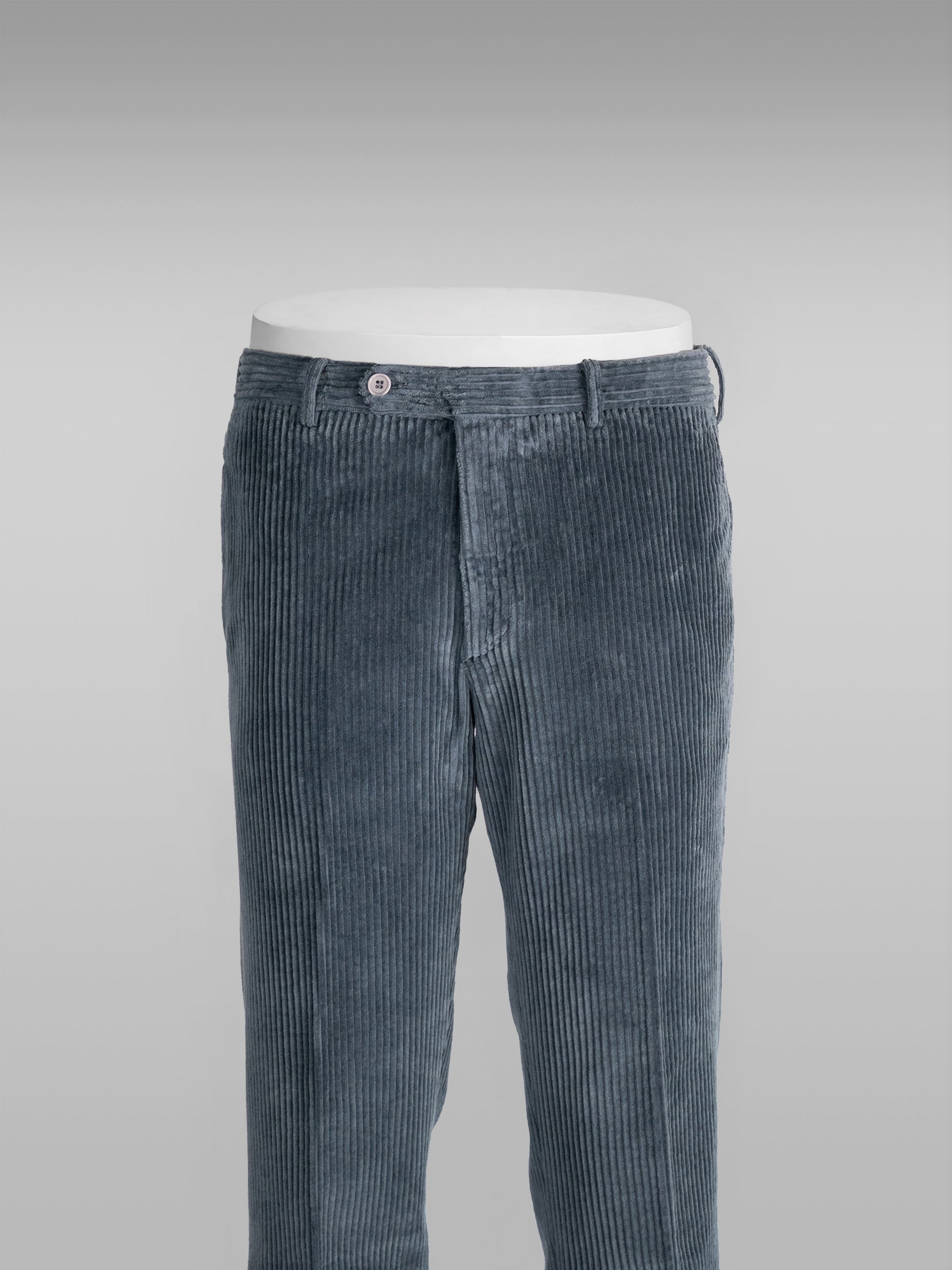 Denim blue corduroy big wale sport trousers WINTER