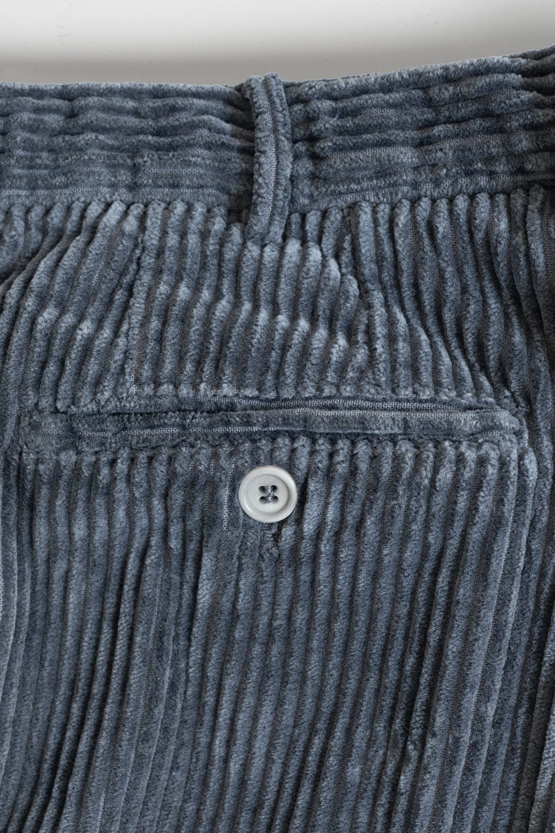 Denim blue corduroy big wale sport trousers WINTER