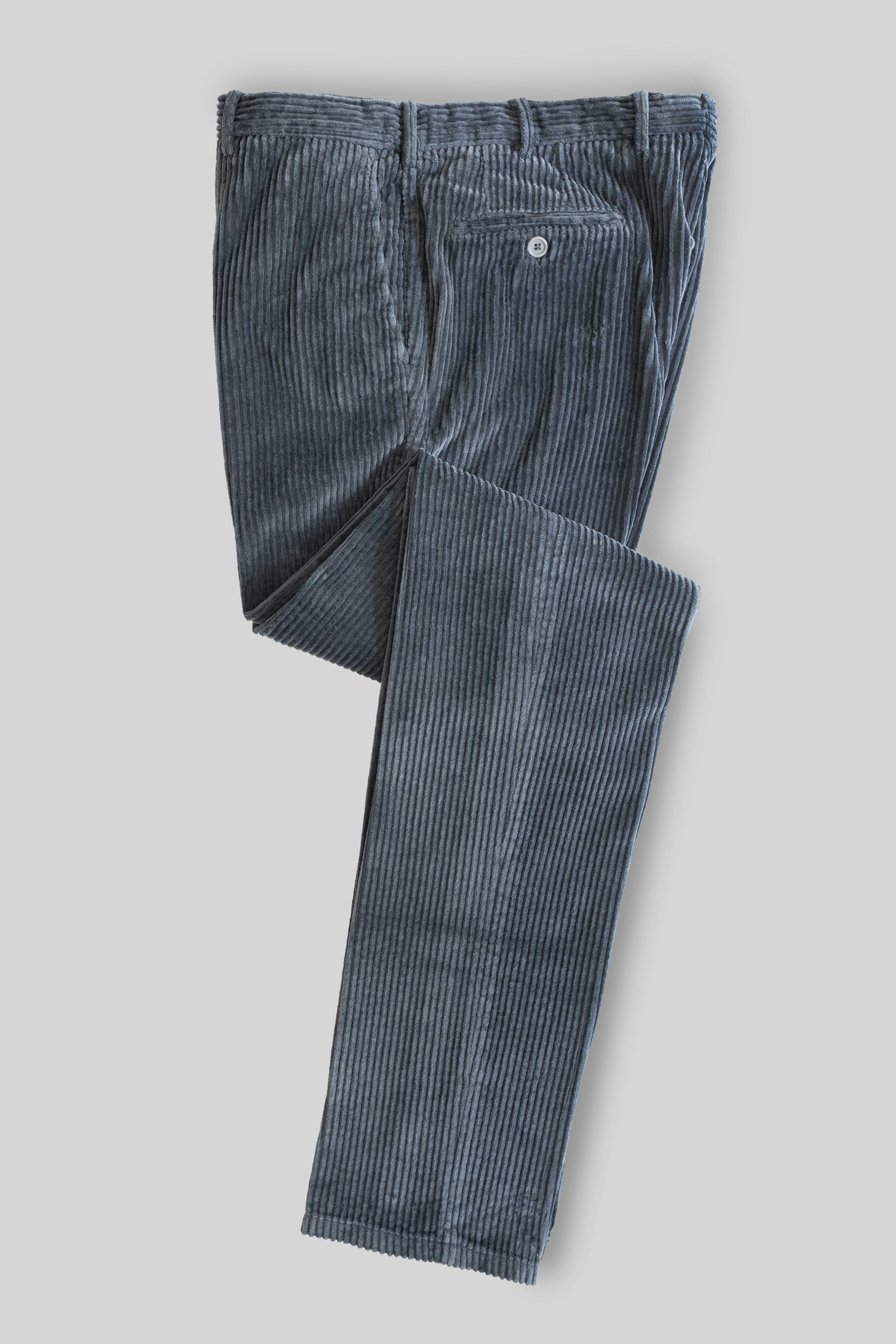 Denim blue corduroy big wale sport trousers WINTER