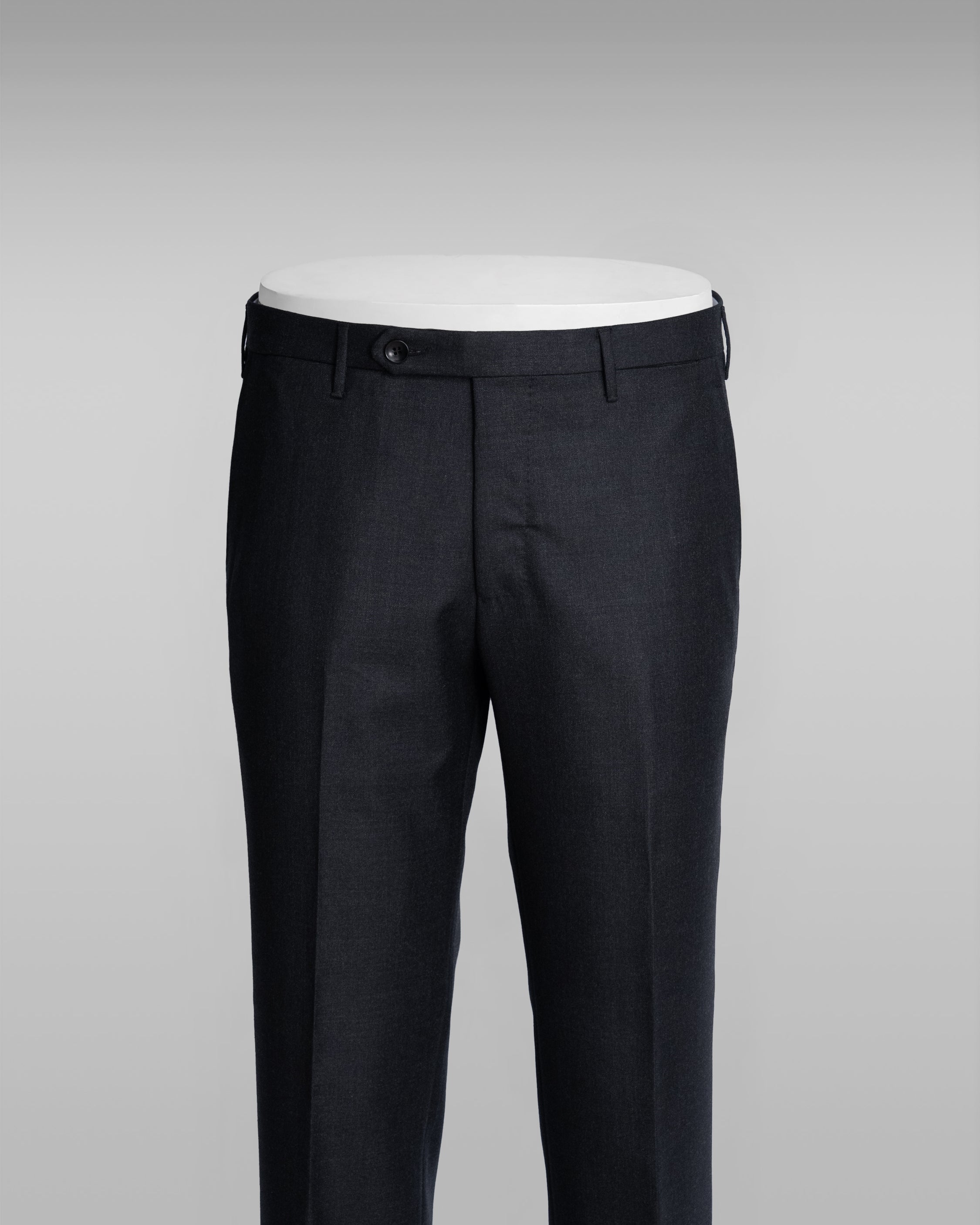 Grey worsted wool trousers - slim fit