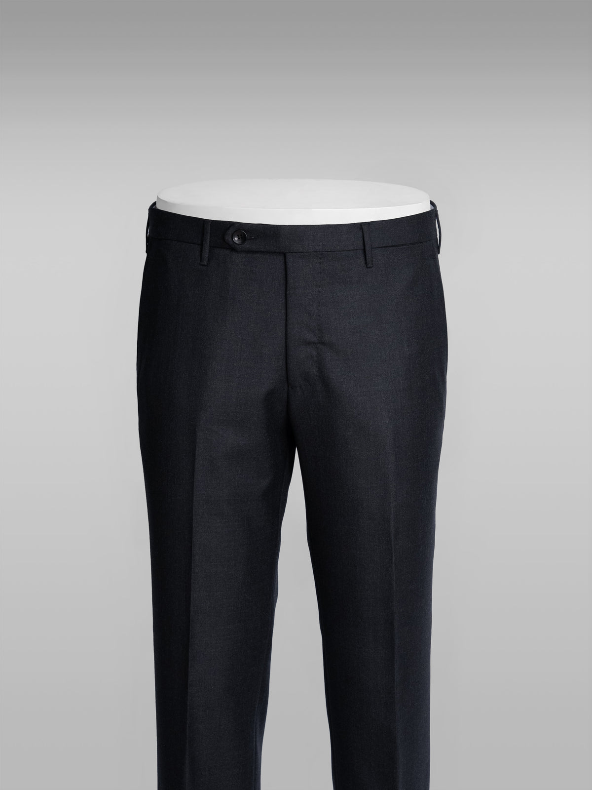 Grey worsted wool trousers - slim fit