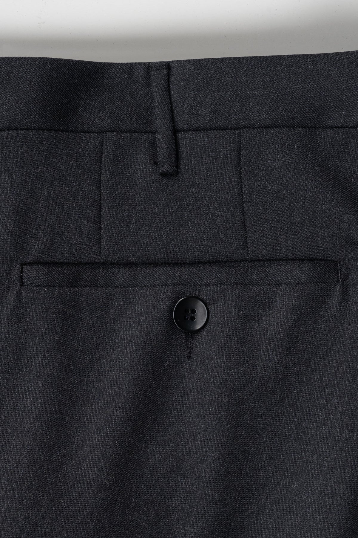 Grey worsted wool trousers - slim fit