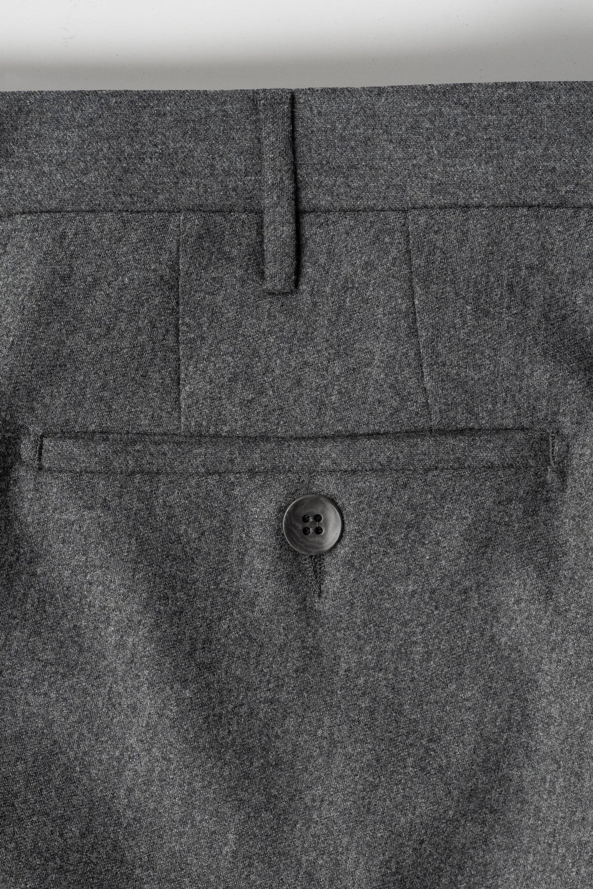 Grey flannel wool trousers - slim fit 1pleat