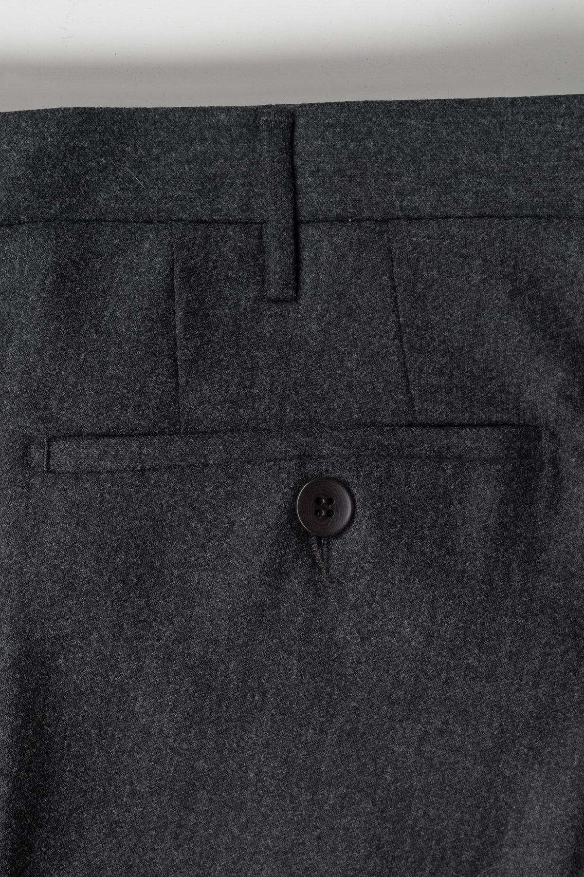 Dark Grey flannel wool trousers - slim fit 1pleat