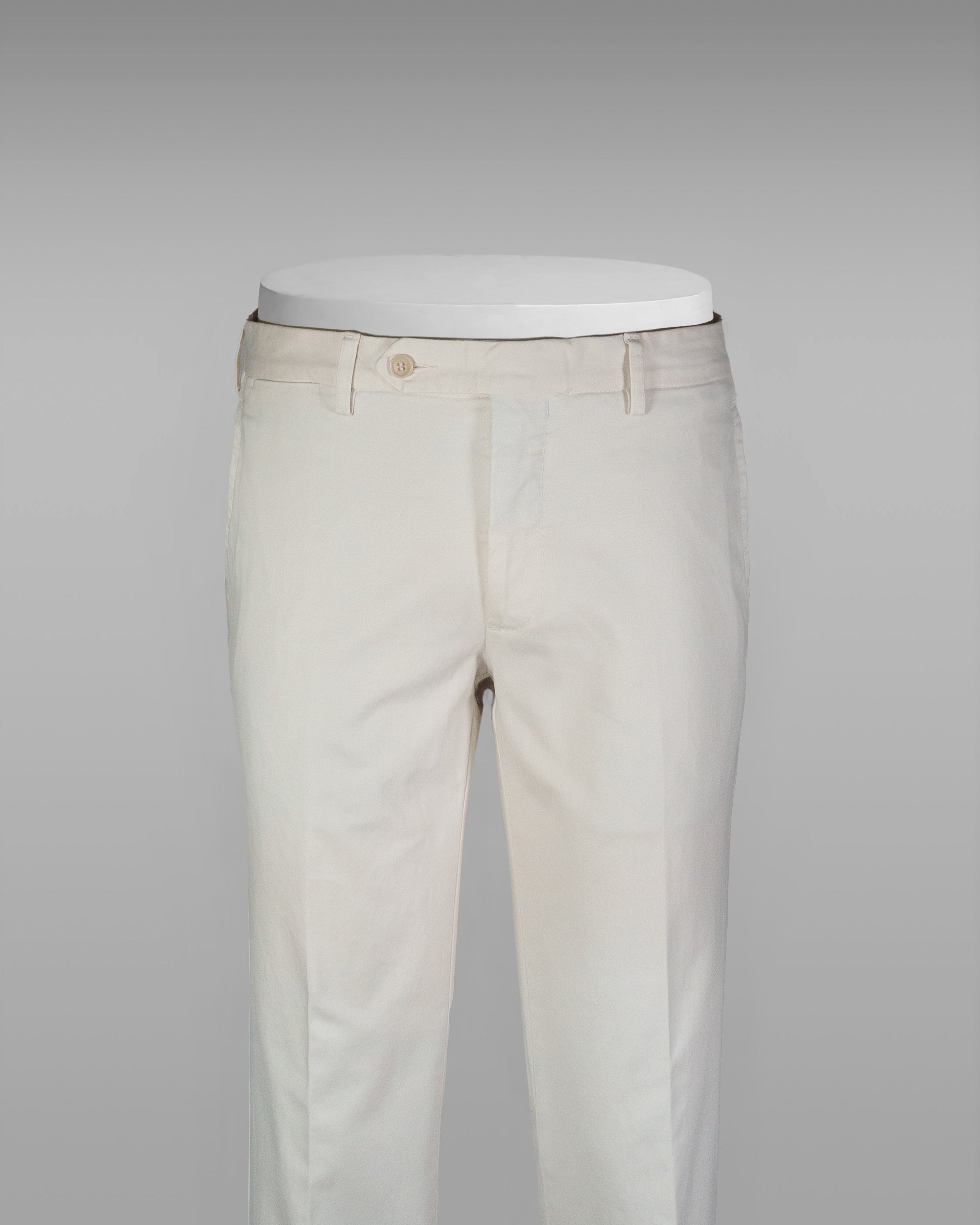 Light beige cotton cashmere sport trousers