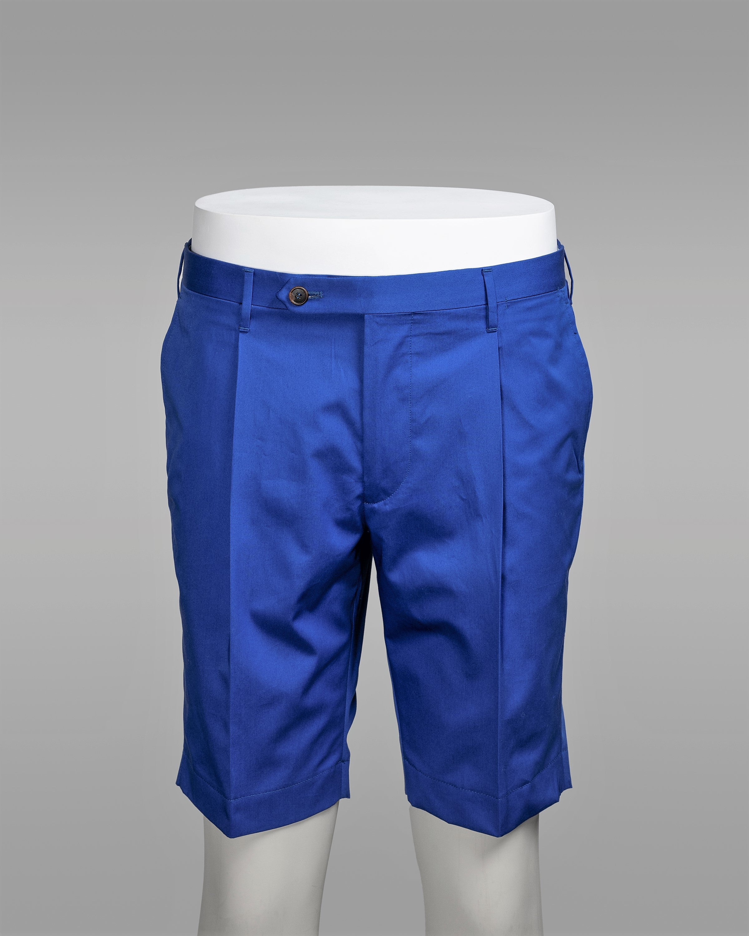 Bright blue cotton bermuda