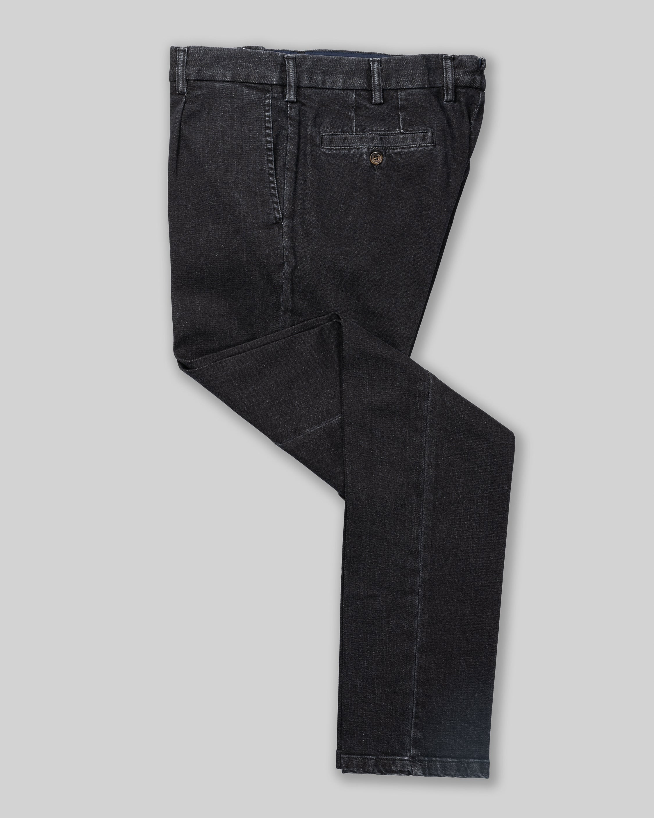 Black denim cotton sport trousers
