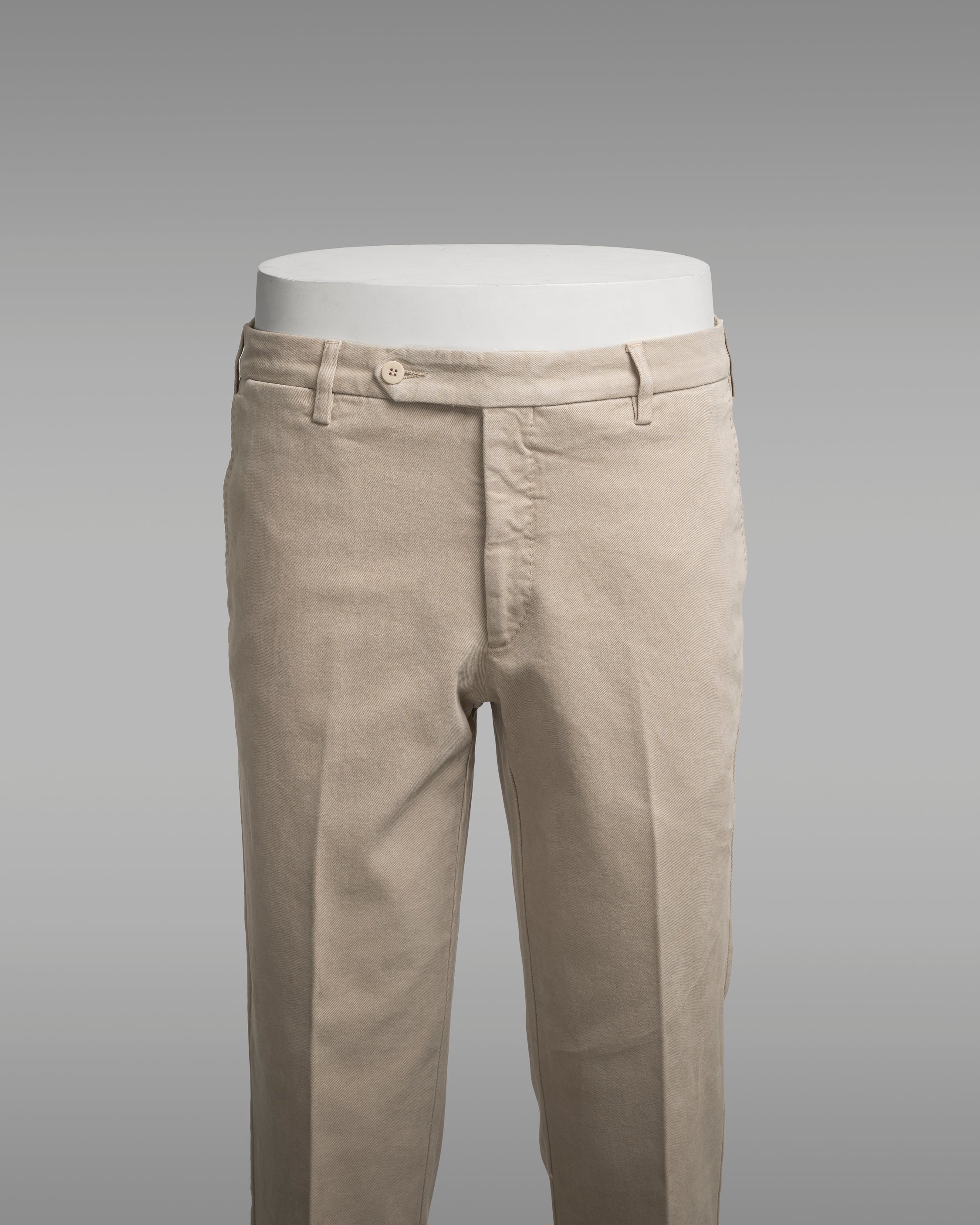 Light Beige Cotton elastan sport trousers