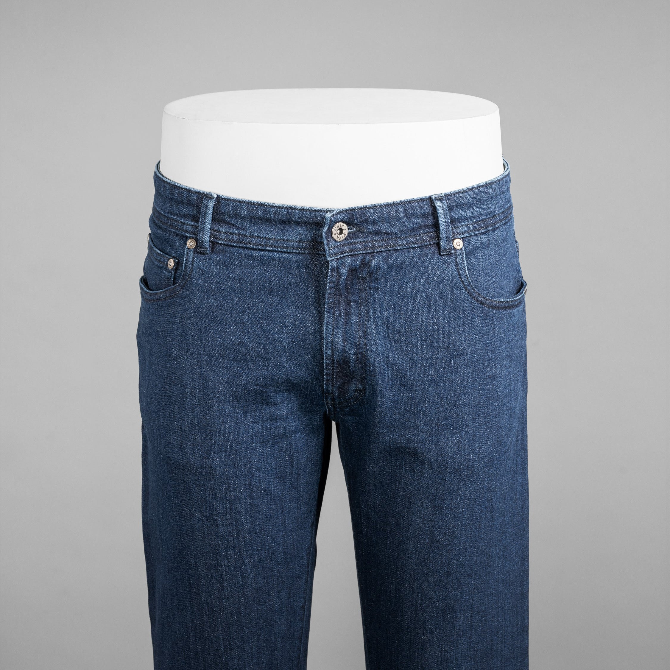 Dark blue denim cotton 5 pockets trousers