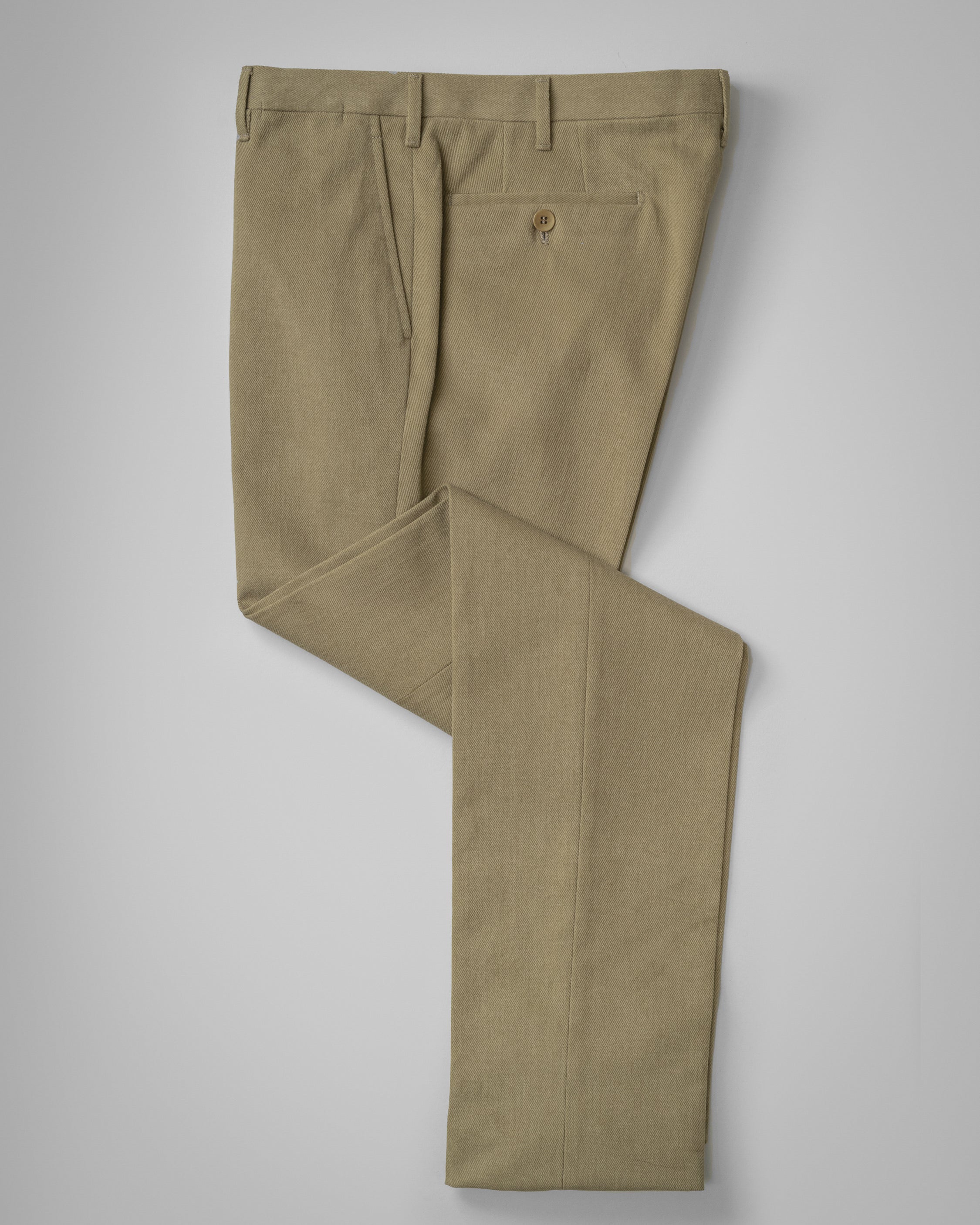 Light fawn pair of regular fit winter cotton trousers