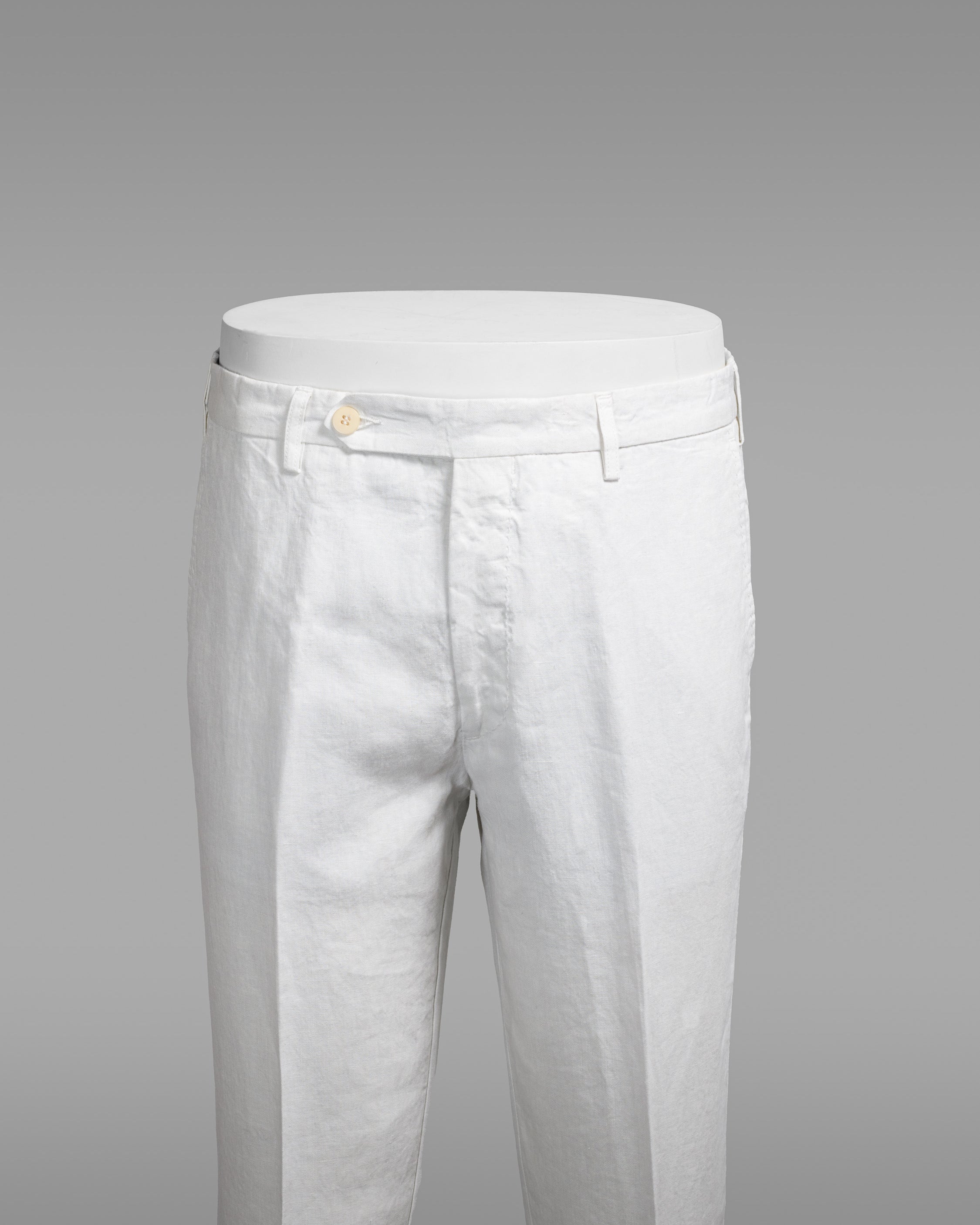 White linen sport trousers