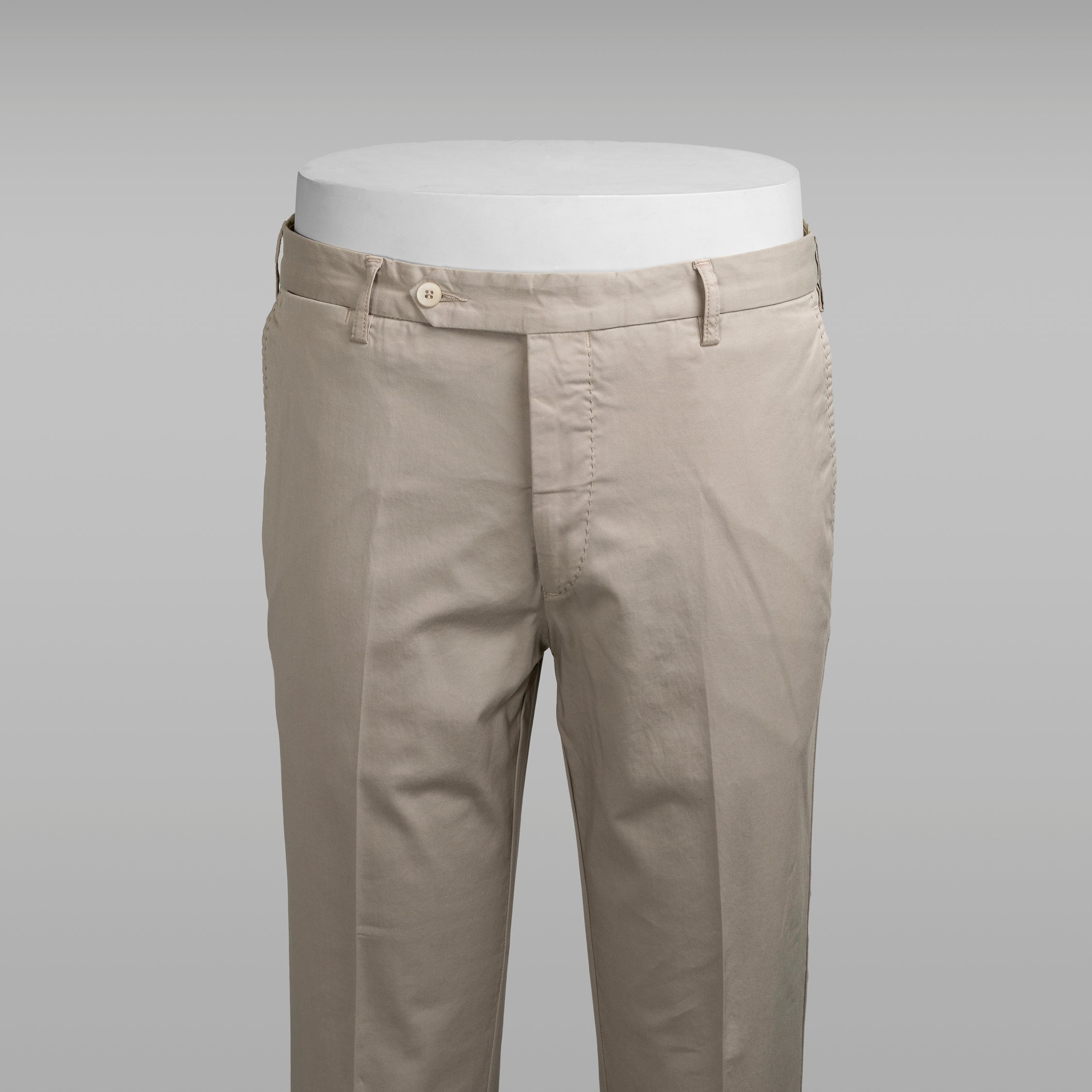 Pantaloni sportivi in cotone supima beige chiaro