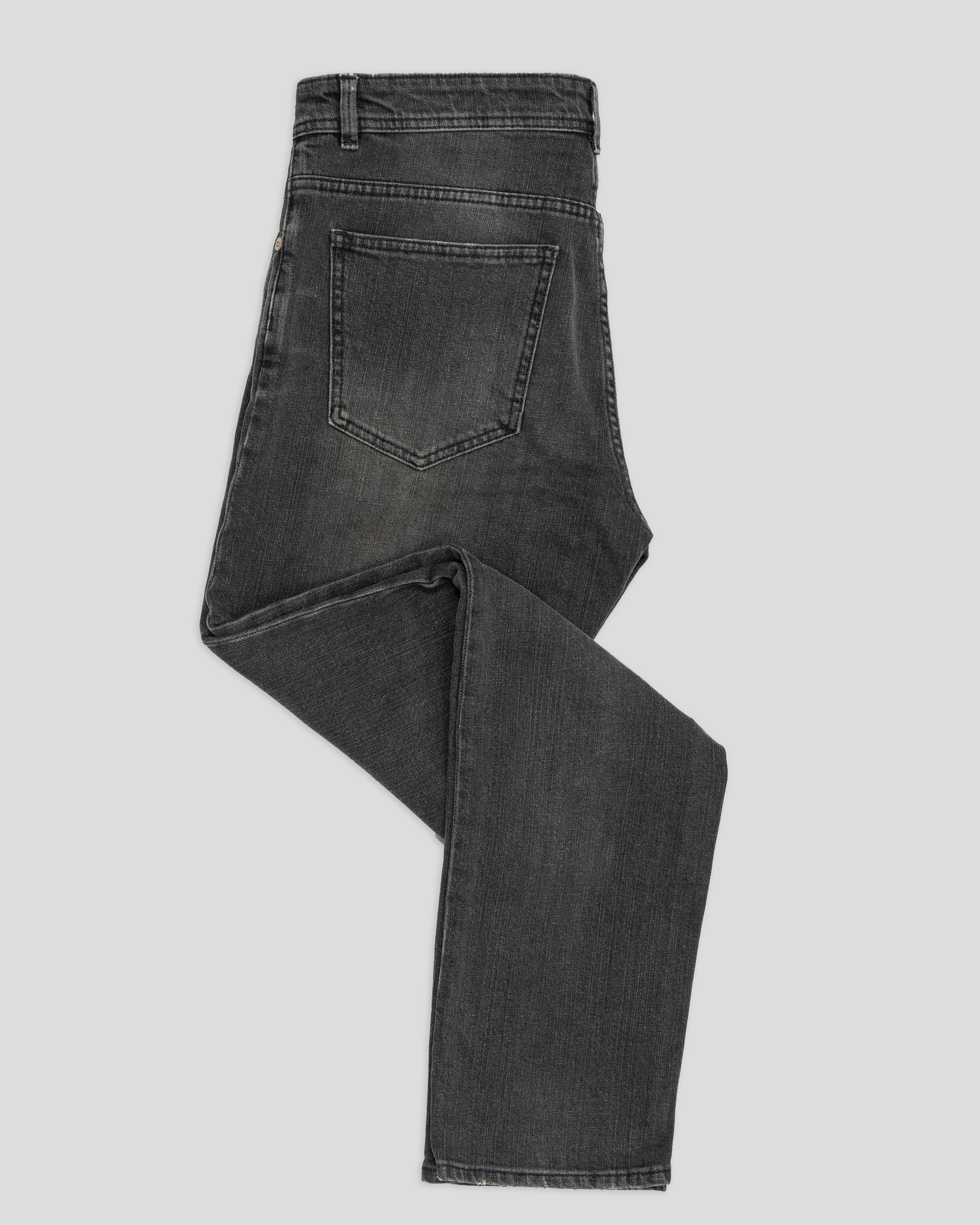 Grey denim cotton 5 pockets trousers