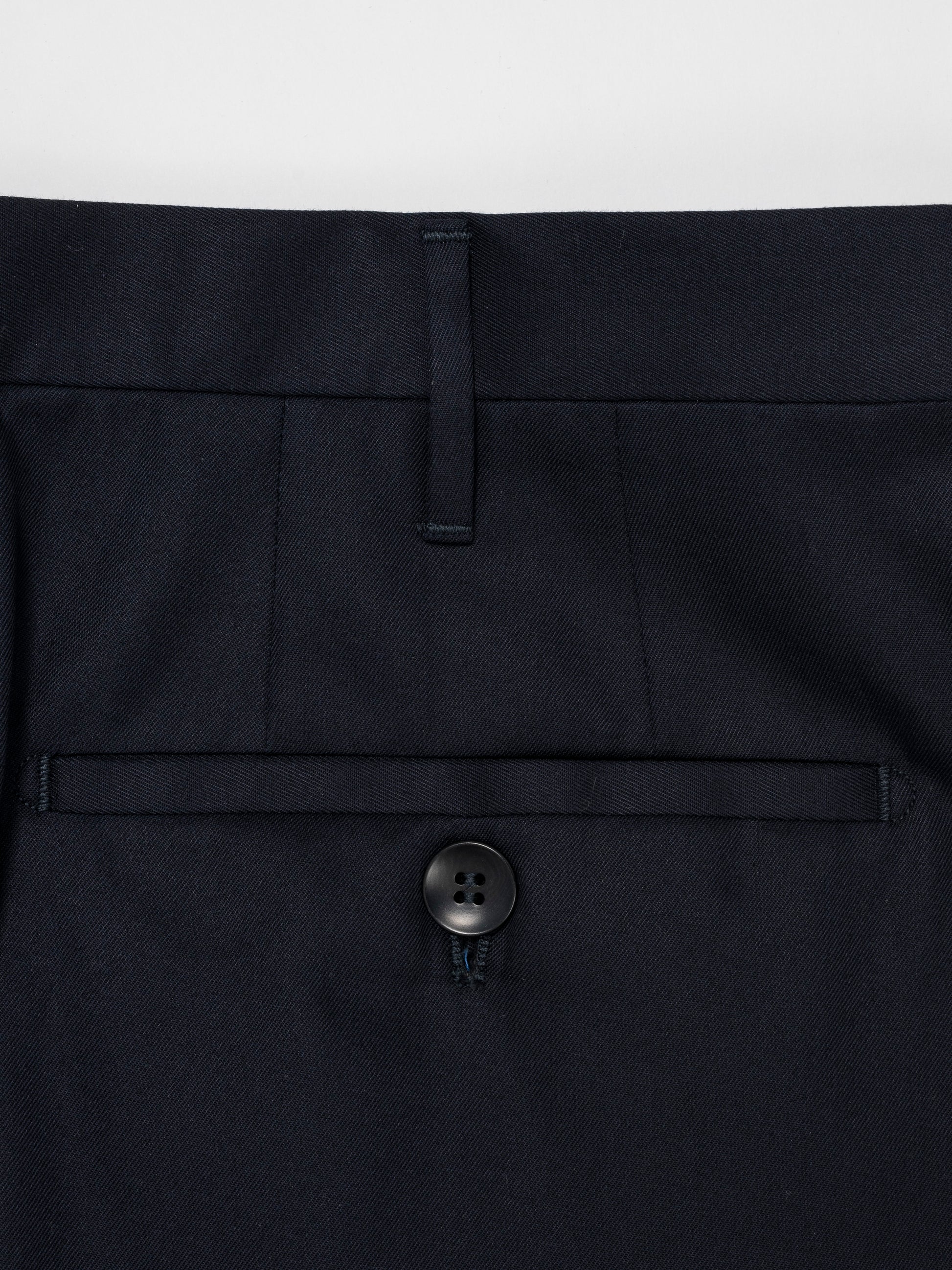 Dark blue pair of regular fit lightweight supima cotton trousers – Rota SRL