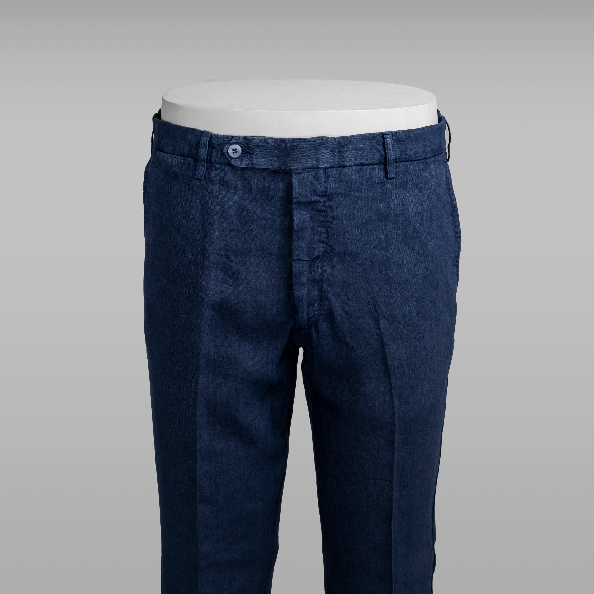 Blue linen sport trousers