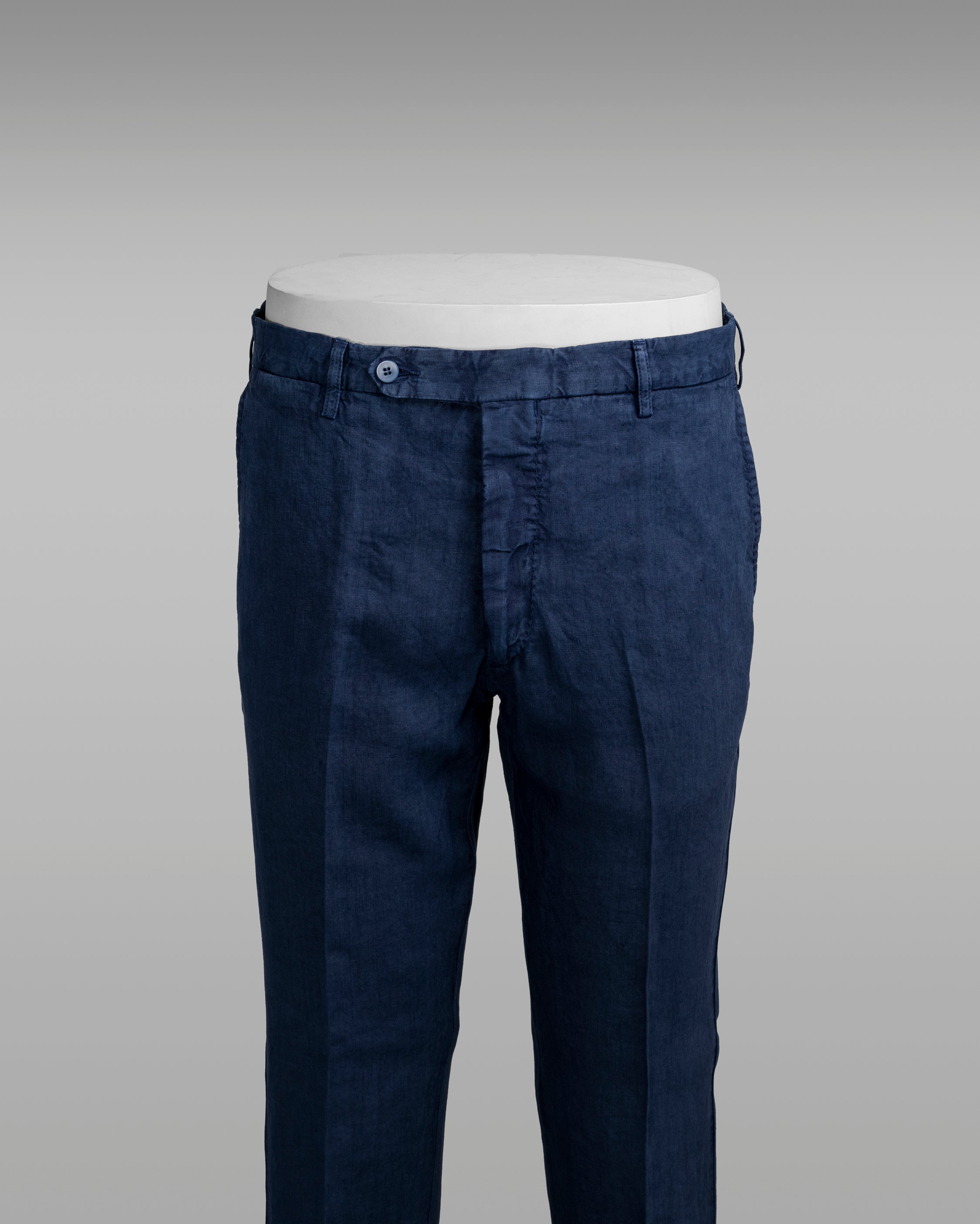 Blue linen sport trousers