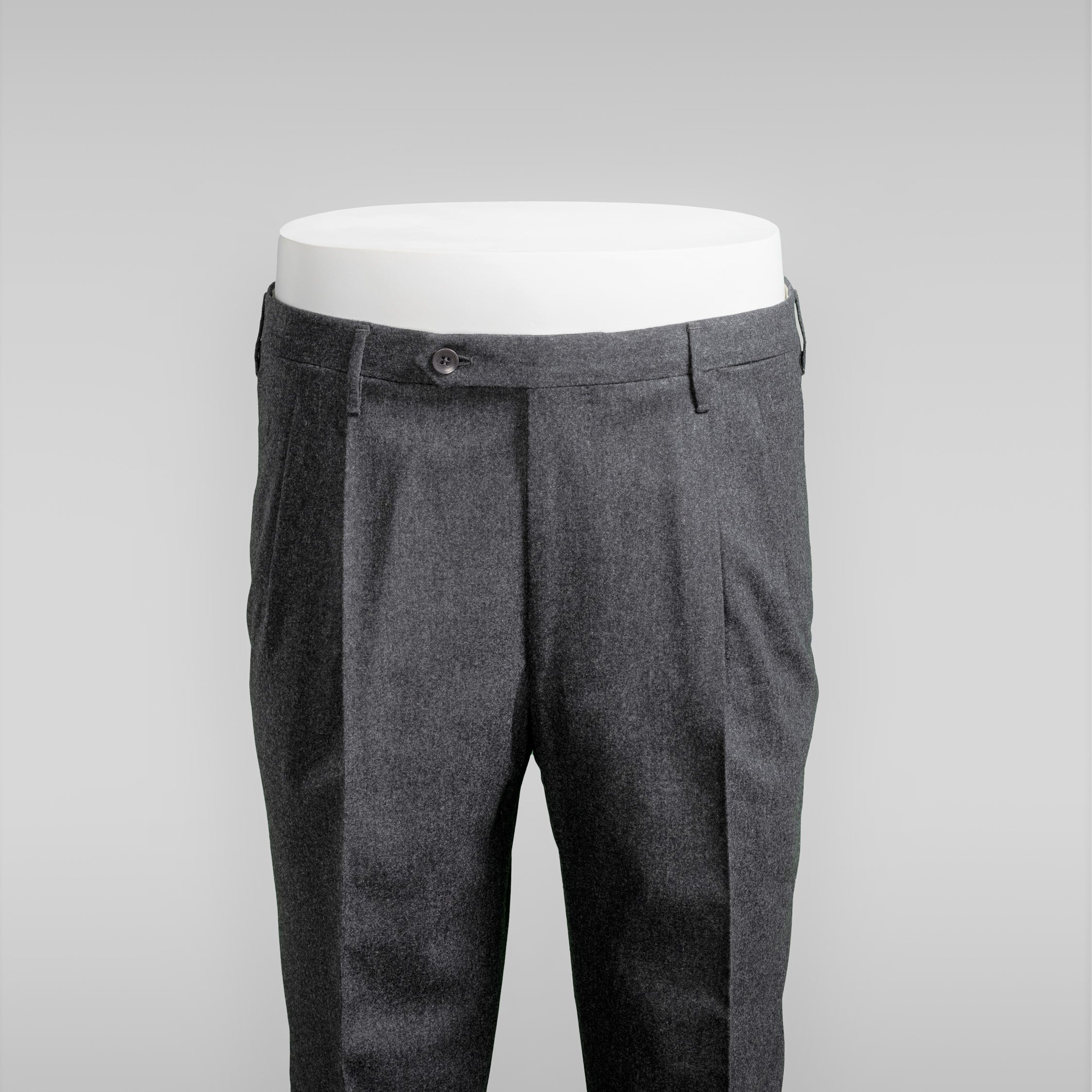 Grey flannel trousers-2pleats