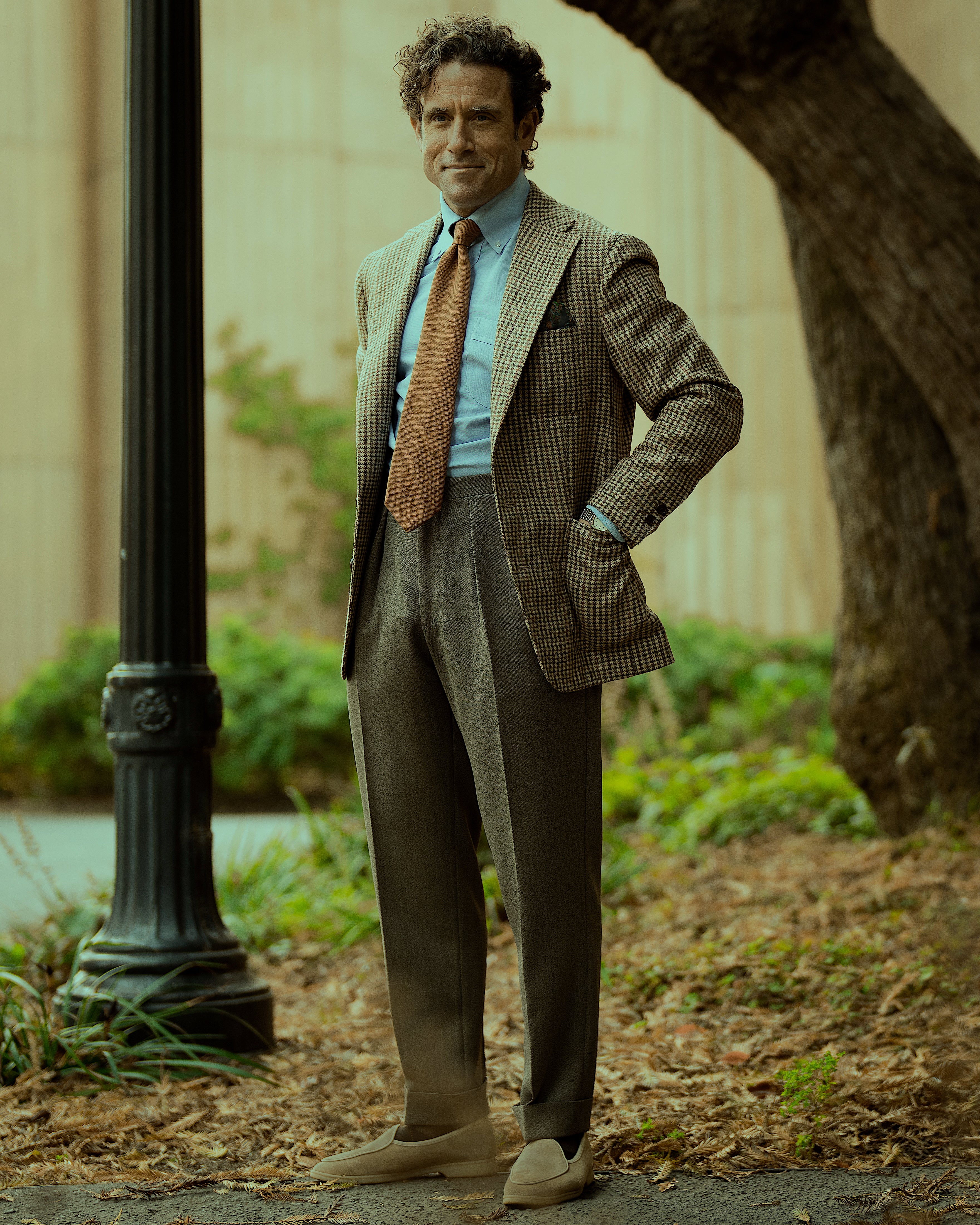 New York wool covert trousers