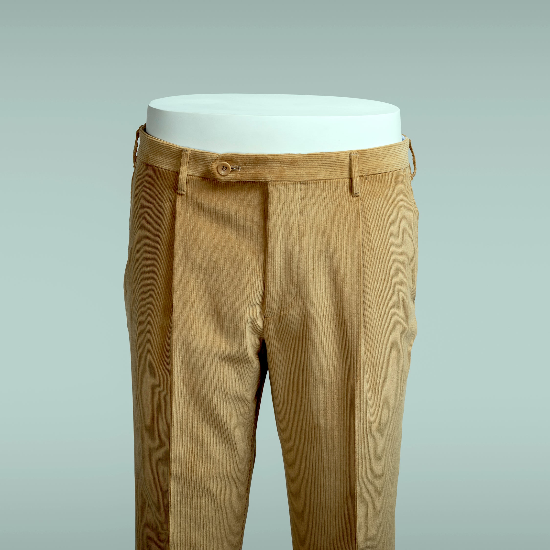 Pantaloni in velluto a coste medio color miele