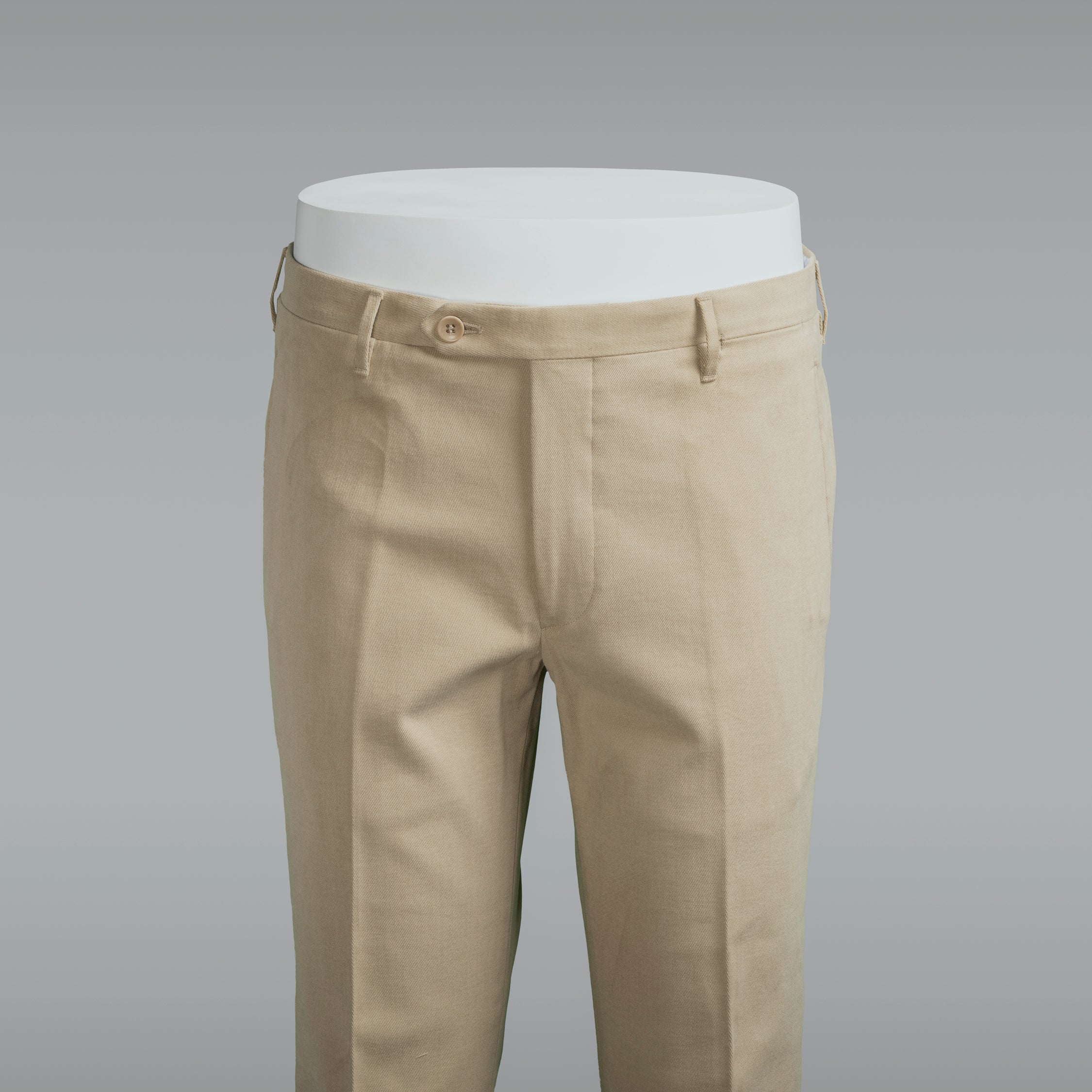 Pantaloni in cotone elastan beige